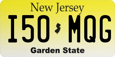 NJ license plate I50MQG