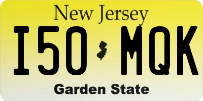 NJ license plate I50MQK