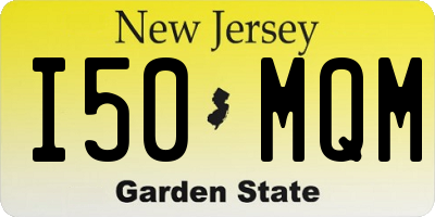 NJ license plate I50MQM