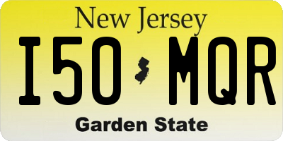 NJ license plate I50MQR