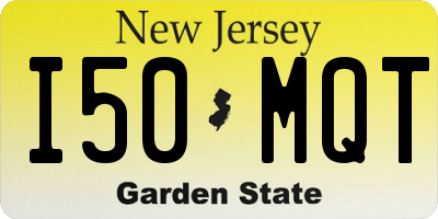 NJ license plate I50MQT