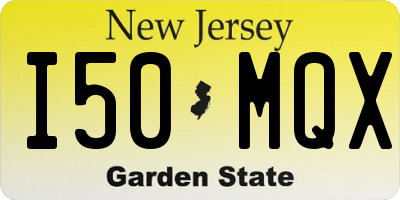 NJ license plate I50MQX