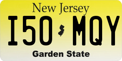 NJ license plate I50MQY
