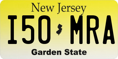 NJ license plate I50MRA