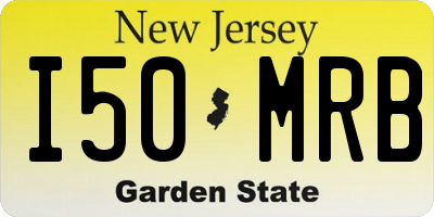NJ license plate I50MRB