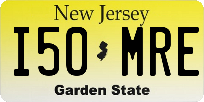 NJ license plate I50MRE