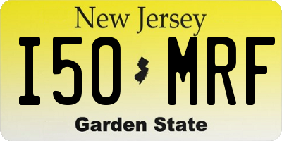 NJ license plate I50MRF
