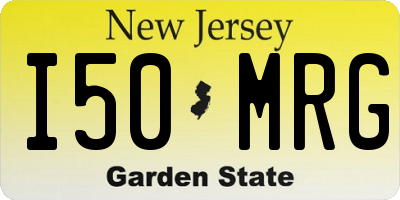 NJ license plate I50MRG