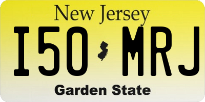 NJ license plate I50MRJ