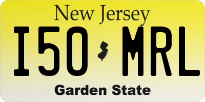 NJ license plate I50MRL