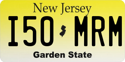NJ license plate I50MRM