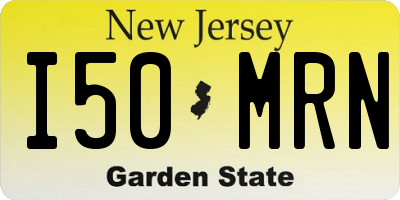 NJ license plate I50MRN