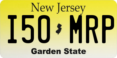 NJ license plate I50MRP