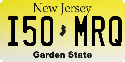 NJ license plate I50MRQ
