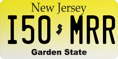NJ license plate I50MRR