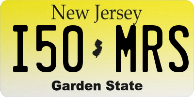 NJ license plate I50MRS
