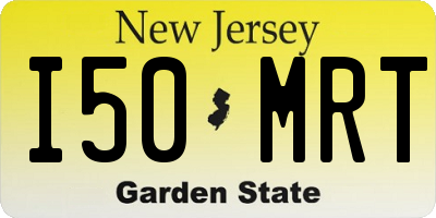 NJ license plate I50MRT