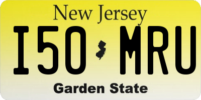 NJ license plate I50MRU