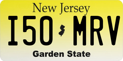 NJ license plate I50MRV