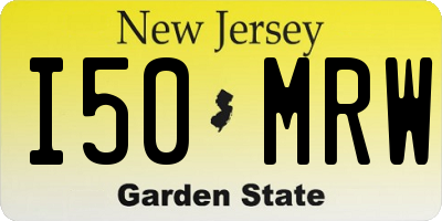 NJ license plate I50MRW
