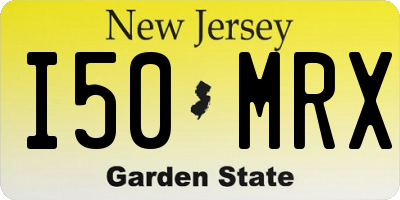 NJ license plate I50MRX