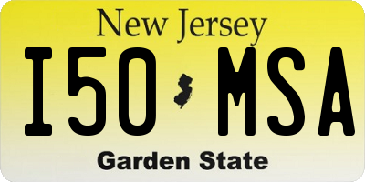 NJ license plate I50MSA