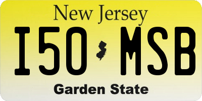 NJ license plate I50MSB