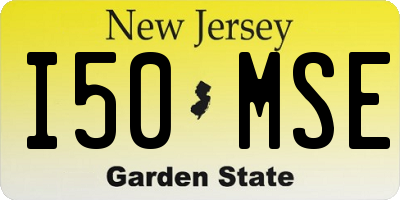 NJ license plate I50MSE