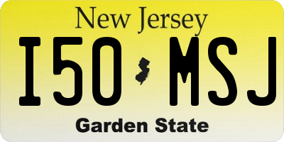 NJ license plate I50MSJ