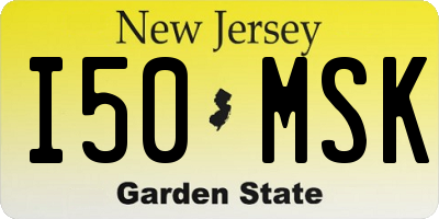 NJ license plate I50MSK