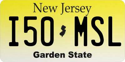 NJ license plate I50MSL