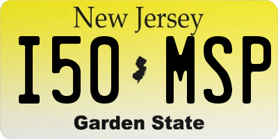 NJ license plate I50MSP