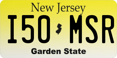 NJ license plate I50MSR