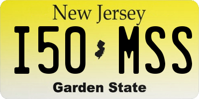 NJ license plate I50MSS