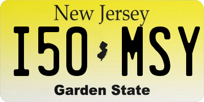NJ license plate I50MSY