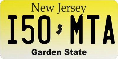 NJ license plate I50MTA