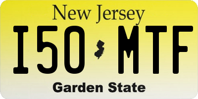NJ license plate I50MTF