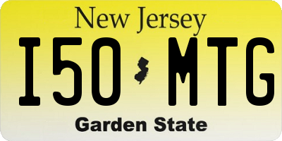 NJ license plate I50MTG