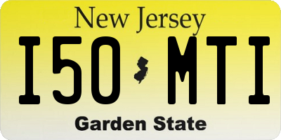 NJ license plate I50MTI