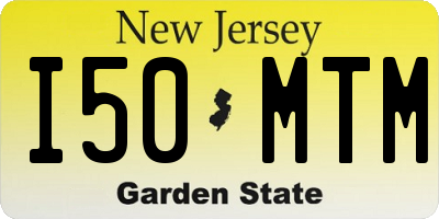NJ license plate I50MTM