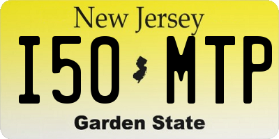 NJ license plate I50MTP