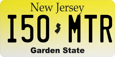 NJ license plate I50MTR