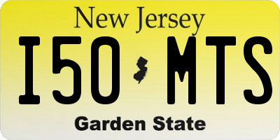 NJ license plate I50MTS