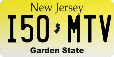 NJ license plate I50MTV