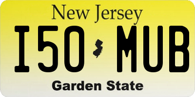 NJ license plate I50MUB