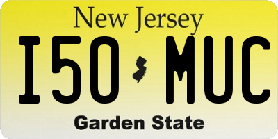 NJ license plate I50MUC