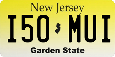 NJ license plate I50MUI