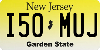 NJ license plate I50MUJ