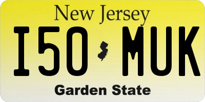 NJ license plate I50MUK