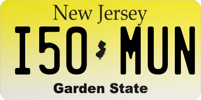 NJ license plate I50MUN